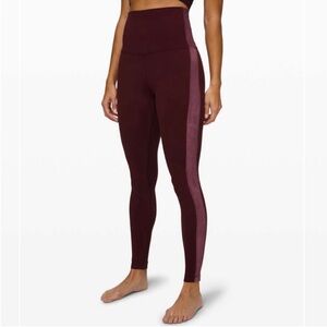 Lululemon Align High-Rise Special Edition Velvet Strip Leggings SZ 2